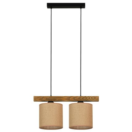 Brilagi - Luster na sajli FOREST 2xE27/15W/230V borovina/smeđa/crna