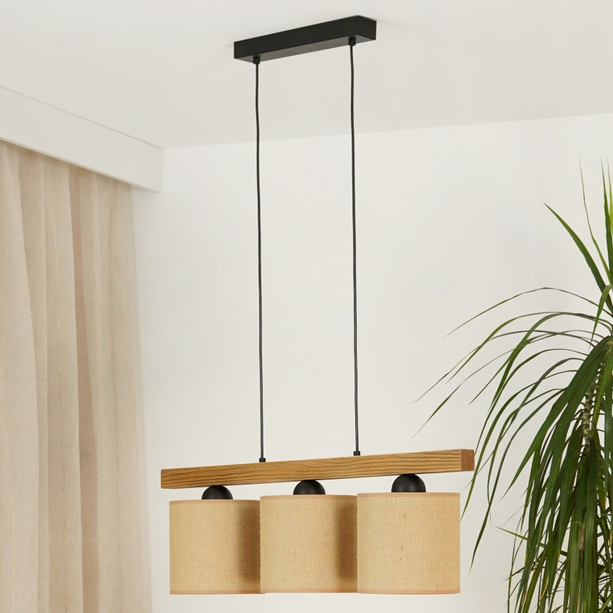 Brilagi - Luster na sajli FOREST 3xE27/15W/230V bor/braon/crno