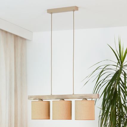 Brilagi - Luster na sajli FOREST 3xE27/15W/230V bor/braon