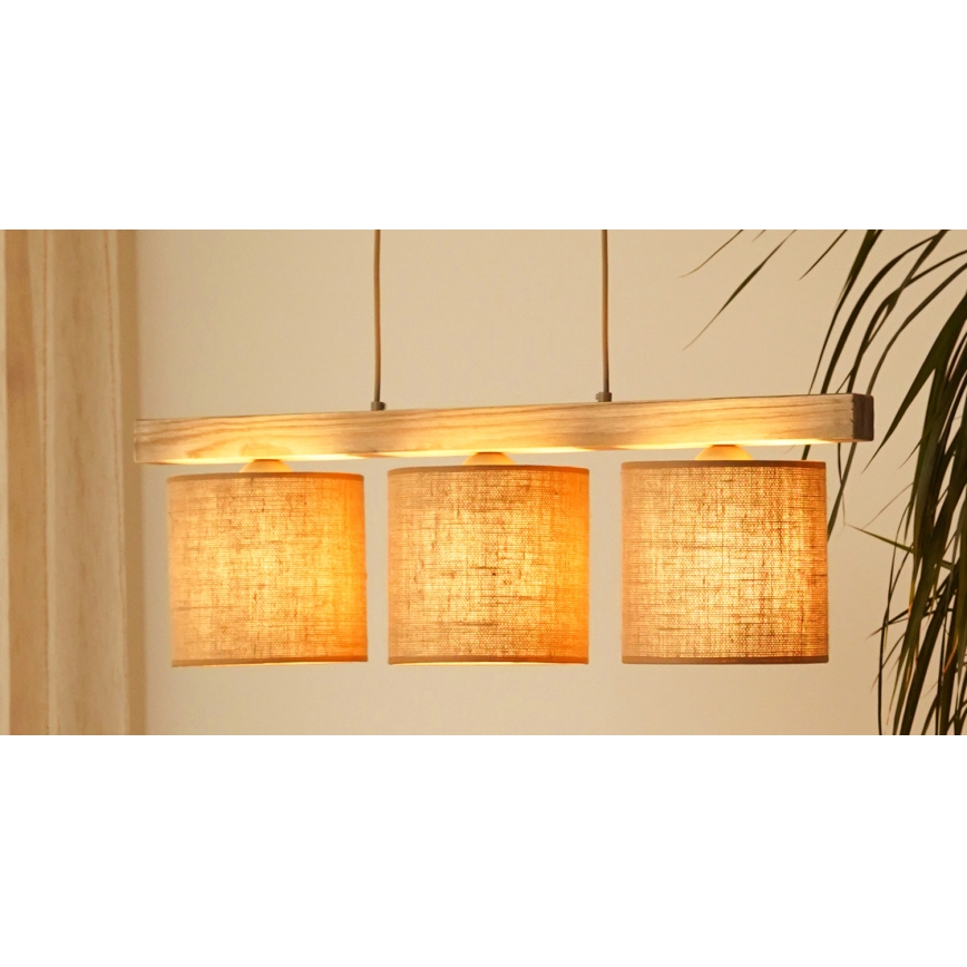 Brilagi - Luster na sajli FOREST 3xE27/15W/230V bor/braon