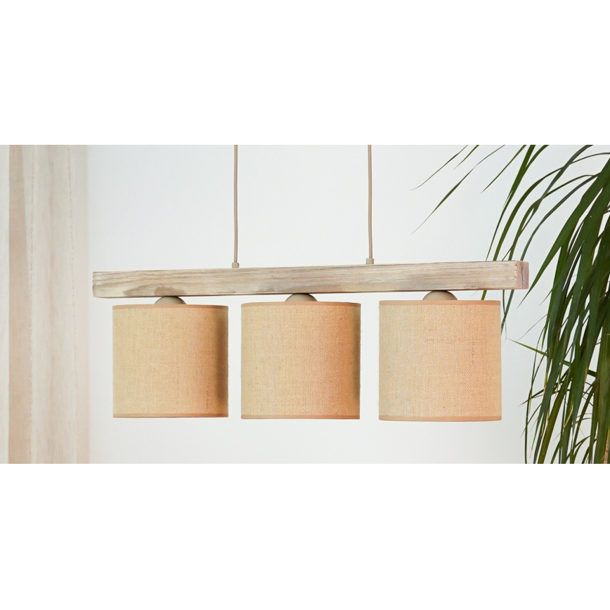 Brilagi - Luster na sajli FOREST 3xE27/15W/230V bor/braon