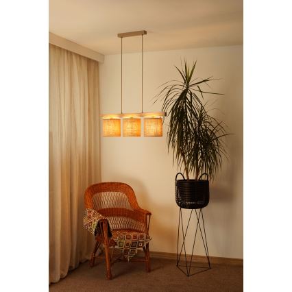 Brilagi - Luster na sajli FOREST 3xE27/15W/230V bor/braon