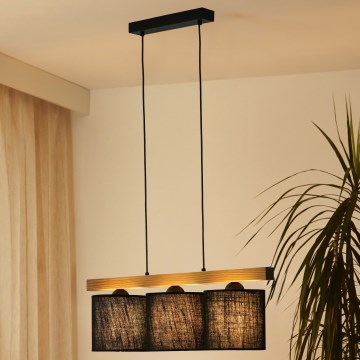 Brilagi - Luster na sajli FOREST 3xE27/15W/230V bor/crno