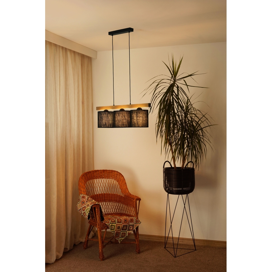 Brilagi - Luster na sajli FOREST 3xE27/15W/230V bor/crno