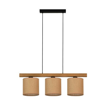 Brilagi - Luster na sajli FOREST 3xE27/15W/230V borovina/smeđa/crna