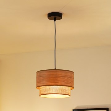 Brilagi - Luster na sajli MONTANA BOHO 1xE27/15W/230V pr. 25 cm braon/crno