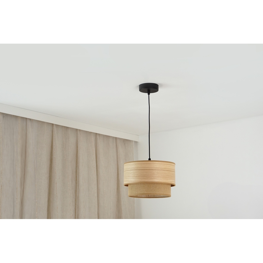 Brilagi - Luster na sajli MONTANA BOHO 1xE27/15W/230V pr. 25 cm braon/crno