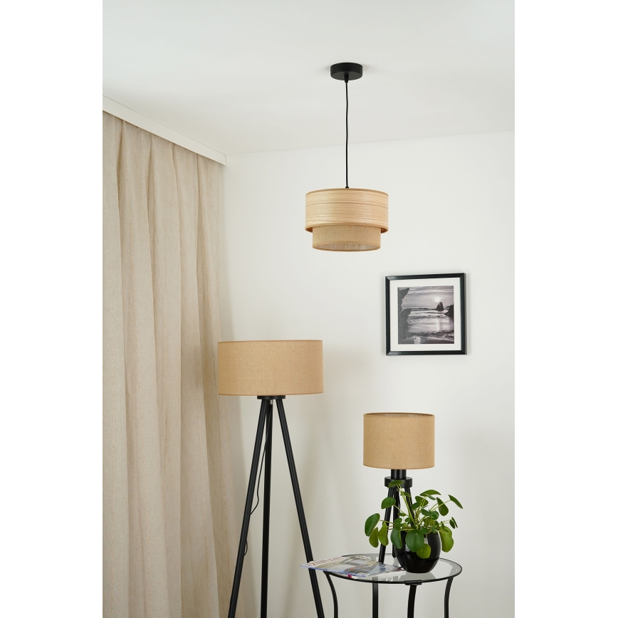 Brilagi - Luster na sajli MONTANA BOHO 1xE27/15W/230V pr. 25 cm braon/crno