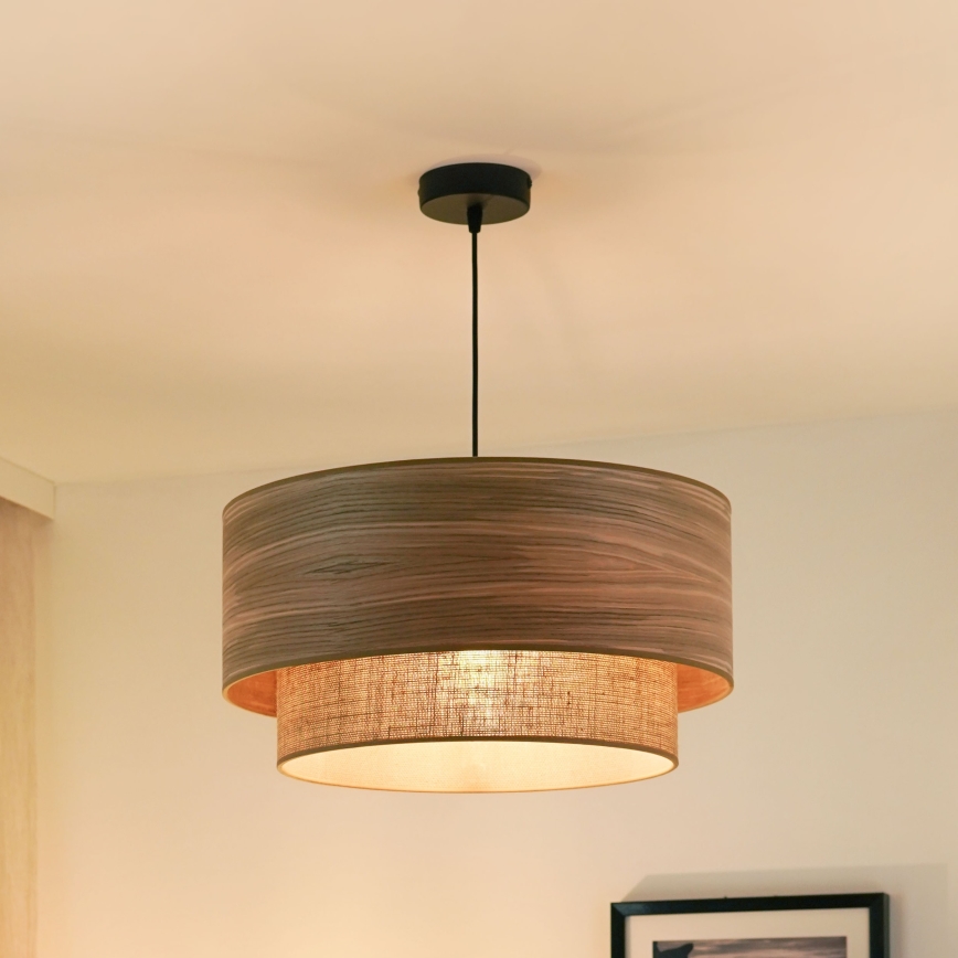 Brilagi - Luster na sajli MONTANA BOHO 1xE27/15W/230V pr. 45 cm braon/crno