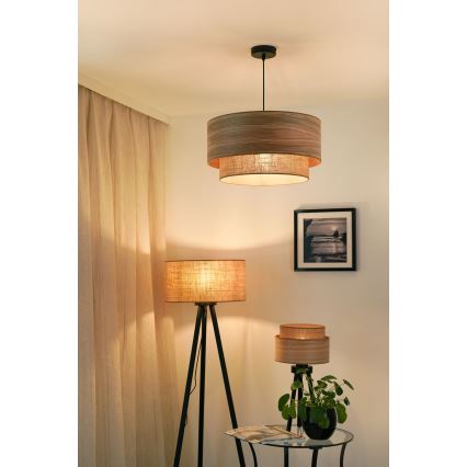 Brilagi - Luster na sajli MONTANA BOHO 1xE27/15W/230V pr. 45 cm braon/crno