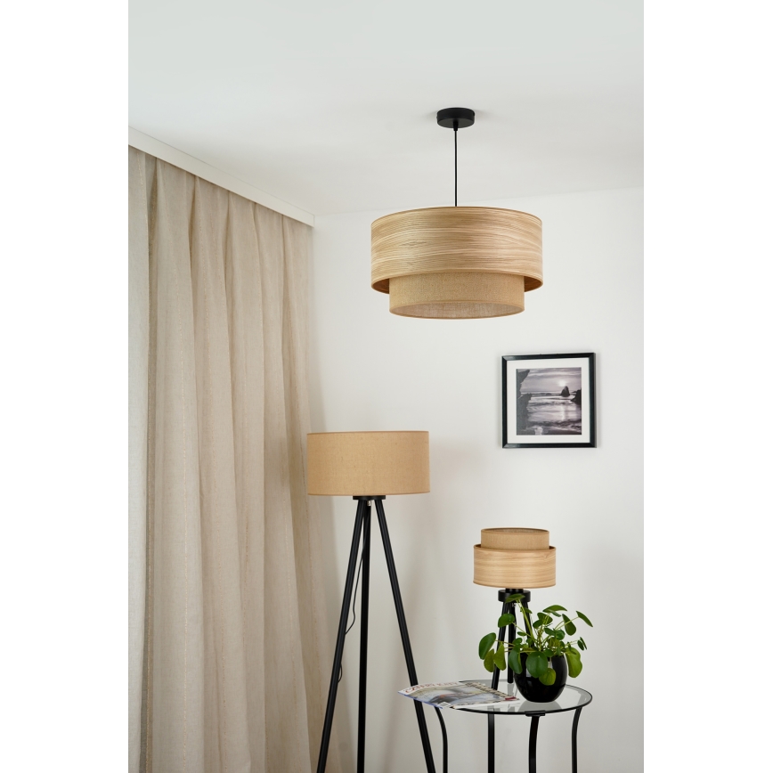 Brilagi - Luster na sajli MONTANA BOHO 1xE27/15W/230V pr. 45 cm braon/crno
