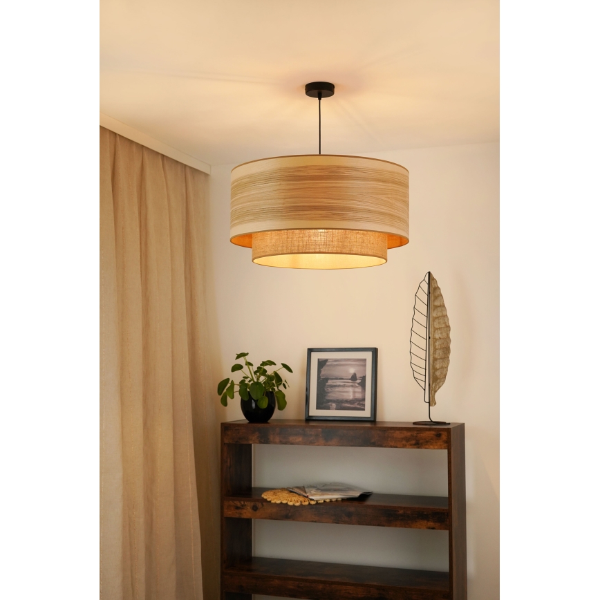 Brilagi - Luster na sajli MONTANA BOHO 1xE27/15W/230V pr. 60 cm braon/crno