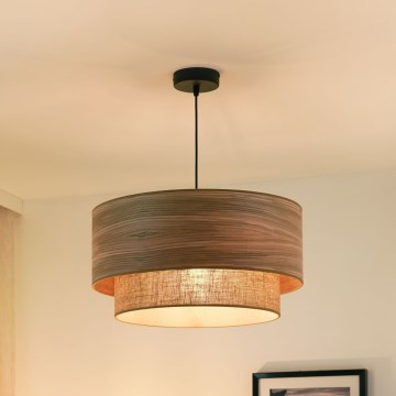 Brilagi - Luster na sajli MONTANA BOHO 1xE27/15W/230V prečnik 45 cm braon/crna