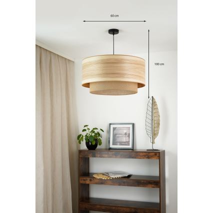 Brilagi - Luster na sajli MONTANA BOHO 1xE27/15W/230V Ø 60 cm braon/crna