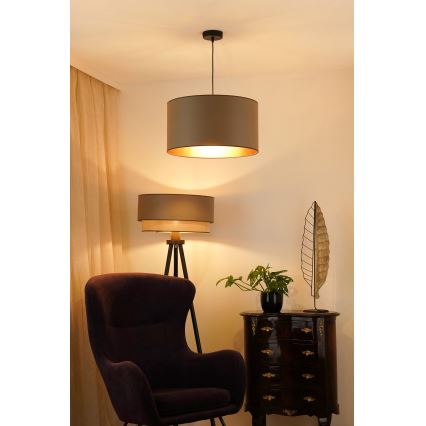 Brilagi - Luster na sajli OREGON ROLLER VEGE 1xE27/15W/230V, prečnik 45 cm, u sivoj boji