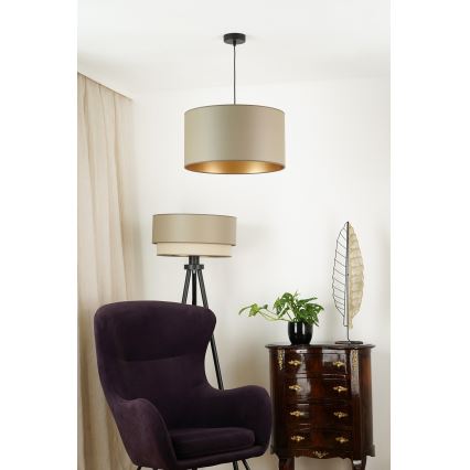 Brilagi - Luster na sajli OREGON ROLLER VEGE 1xE27/15W/230V, prečnik 45 cm, u sivoj boji