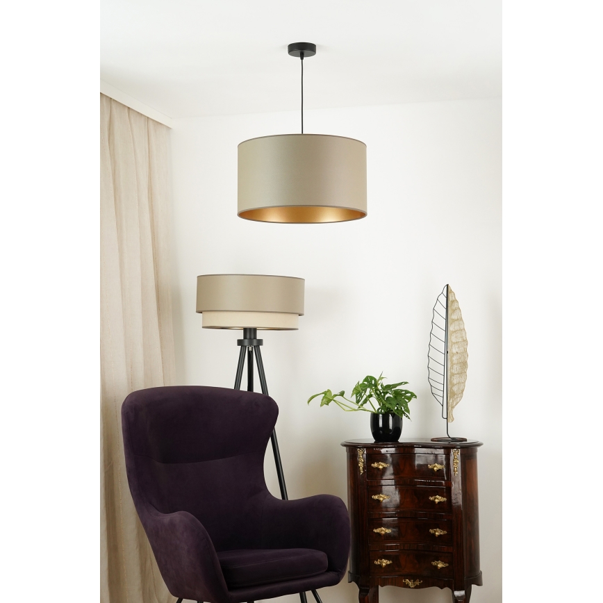 Brilagi - Luster na sajli OREGON ROLLER VEGE 1xE27/15W/230V, prečnik 45 cm, u sivoj boji