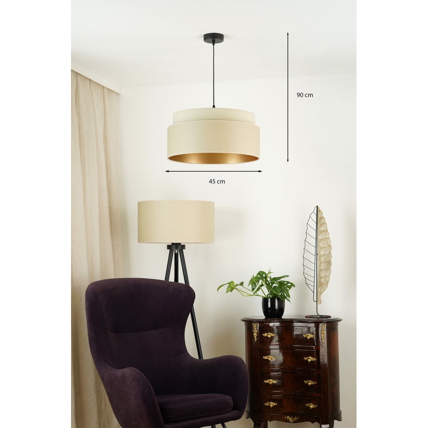Brilagi - Luster na sajli OREGON VEGE 1xE27/15W/230V pr. 45 cm bež