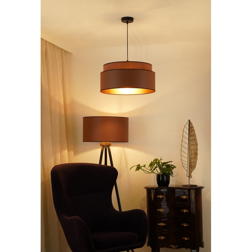 Brilagi - Luster na sajli OREGON VEGE 1xE27/15W/230V pr. 45 cm braon