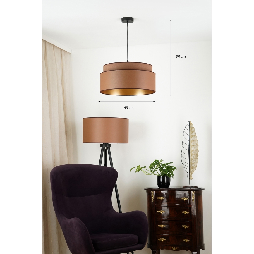 Brilagi - Luster na sajli OREGON VEGE 1xE27/15W/230V pr. 45 cm braon