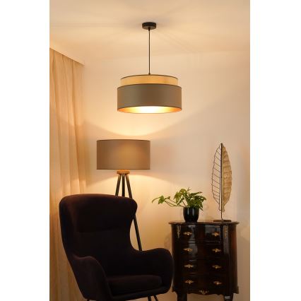 Brilagi - Luster na sajli OREGON VEGE 1xE27/15W/230V Ø 45 cm siva