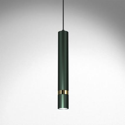 Brilagi - Luster na sajli POKER 1xGU10/25W/230V zelena/zl.