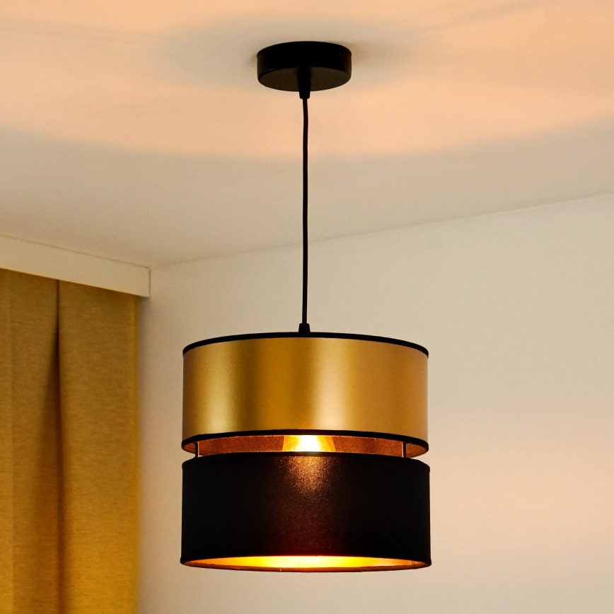 Brilagi - Luster na sajli ROYAL 1xE27/15W/230V pr. 25 cm crno/zlatna
