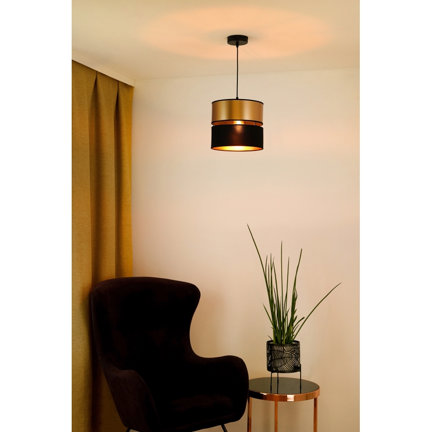 Brilagi - Luster na sajli ROYAL 1xE27/15W/230V pr. 25 cm crno/zlatna