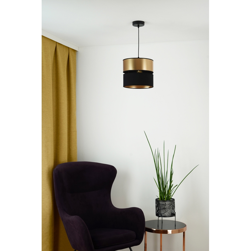 Brilagi - Luster na sajli ROYAL 1xE27/15W/230V pr. 25 cm crno/zlatna