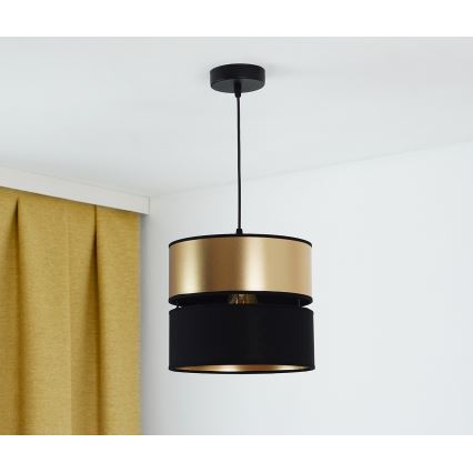Brilagi - Luster na sajli ROYAL 1xE27/15W/230V pr. 25 cm crno/zlatna