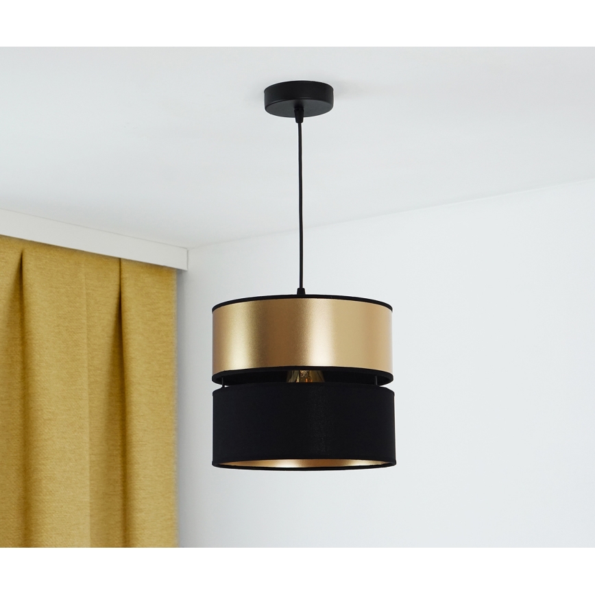 Brilagi - Luster na sajli ROYAL 1xE27/15W/230V pr. 25 cm crno/zlatna