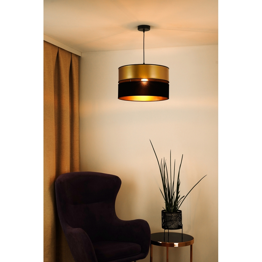 Brilagi - Luster na sajli ROYAL 1xE27/15W/230V pr. 40 cm crno/zlatna