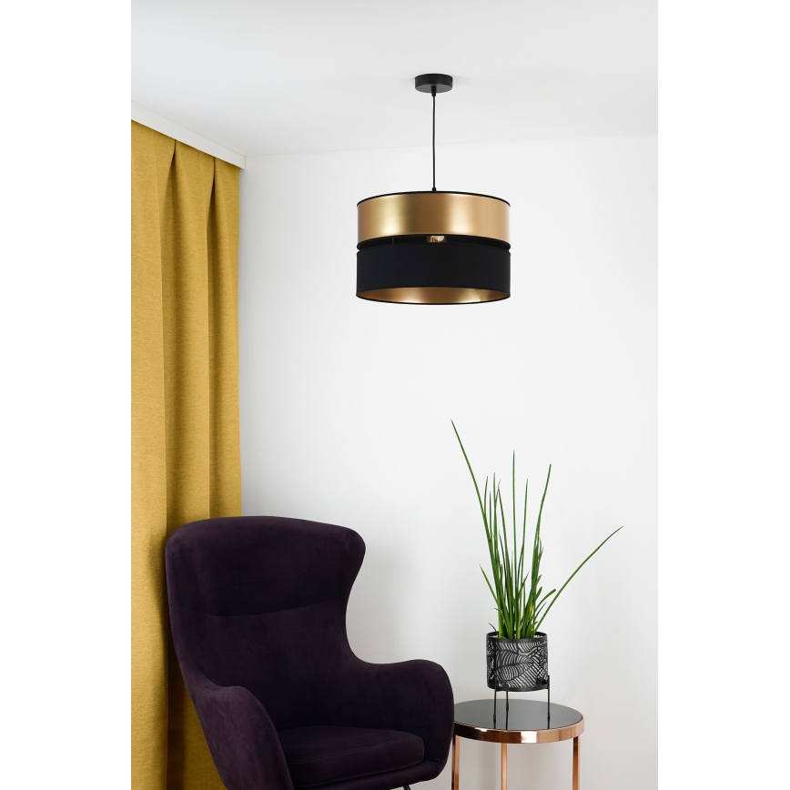 Brilagi - Luster na sajli ROYAL 1xE27/15W/230V pr. 40 cm crno/zlatna