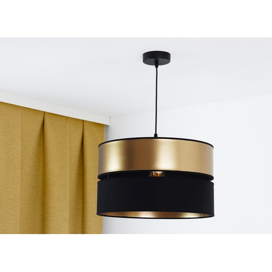 Brilagi - Luster na sajli ROYAL 1xE27/15W/230V pr. 40 cm crno/zlatna