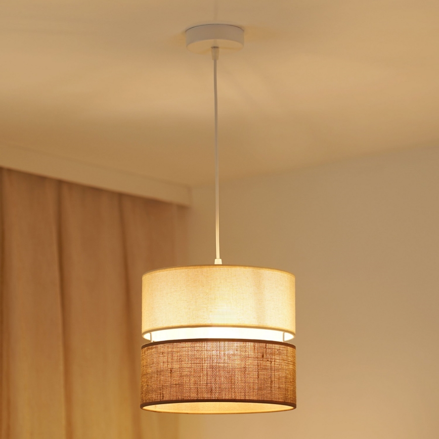 Brilagi - Luster na sajli ROYAL YUTE 1xE27/15W/230V pr. 25 cm bež/kremasta