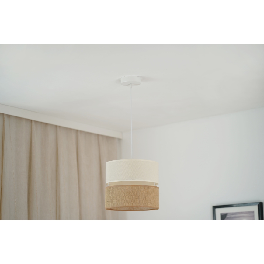 Brilagi - Luster na sajli ROYAL YUTE 1xE27/15W/230V pr. 25 cm bež/kremasta