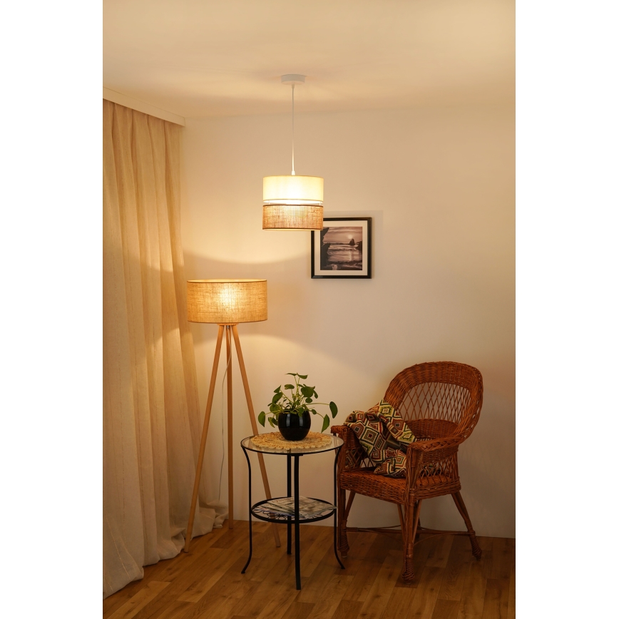 Brilagi - Luster na sajli ROYAL YUTE 1xE27/15W/230V pr. 25 cm bež/kremasta