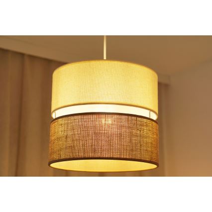 Brilagi - Luster na sajli ROYAL YUTE 1xE27/15W/230V pr. 25 cm bež/kremasta
