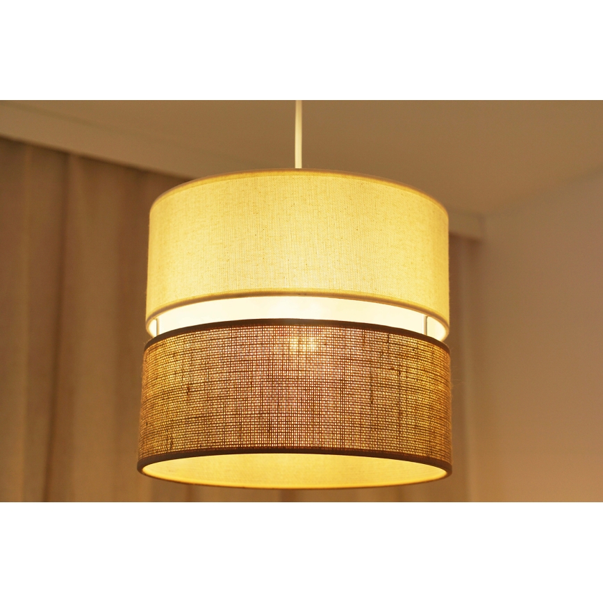 Brilagi - Luster na sajli ROYAL YUTE 1xE27/15W/230V pr. 25 cm bež/kremasta