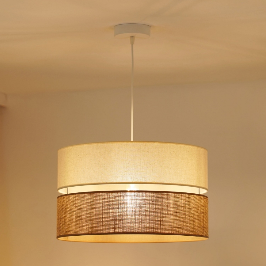Brilagi - Luster na sajli ROYAL YUTE 1xE27/15W/230V pr. 40 cm bež/kremasta