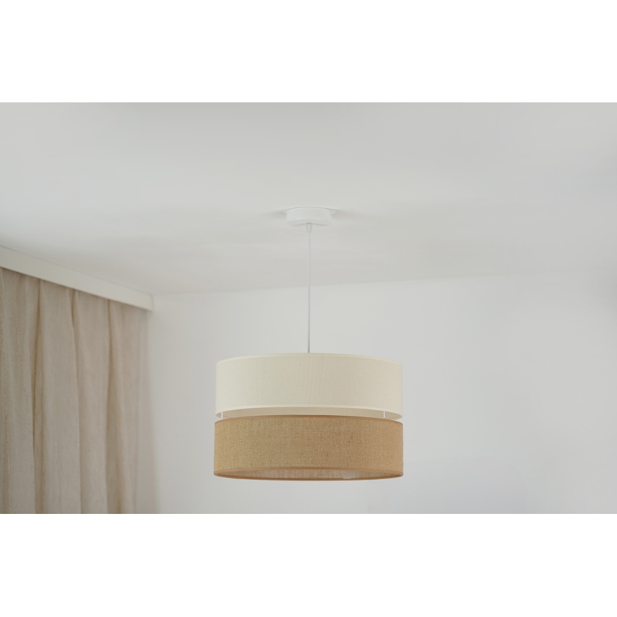 Brilagi - Luster na sajli ROYAL YUTE 1xE27/15W/230V pr. 40 cm bež/kremasta