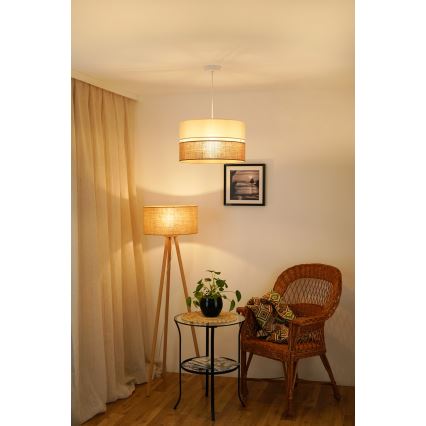 Brilagi - Luster na sajli ROYAL YUTE 1xE27/15W/230V pr. 40 cm bež/kremasta