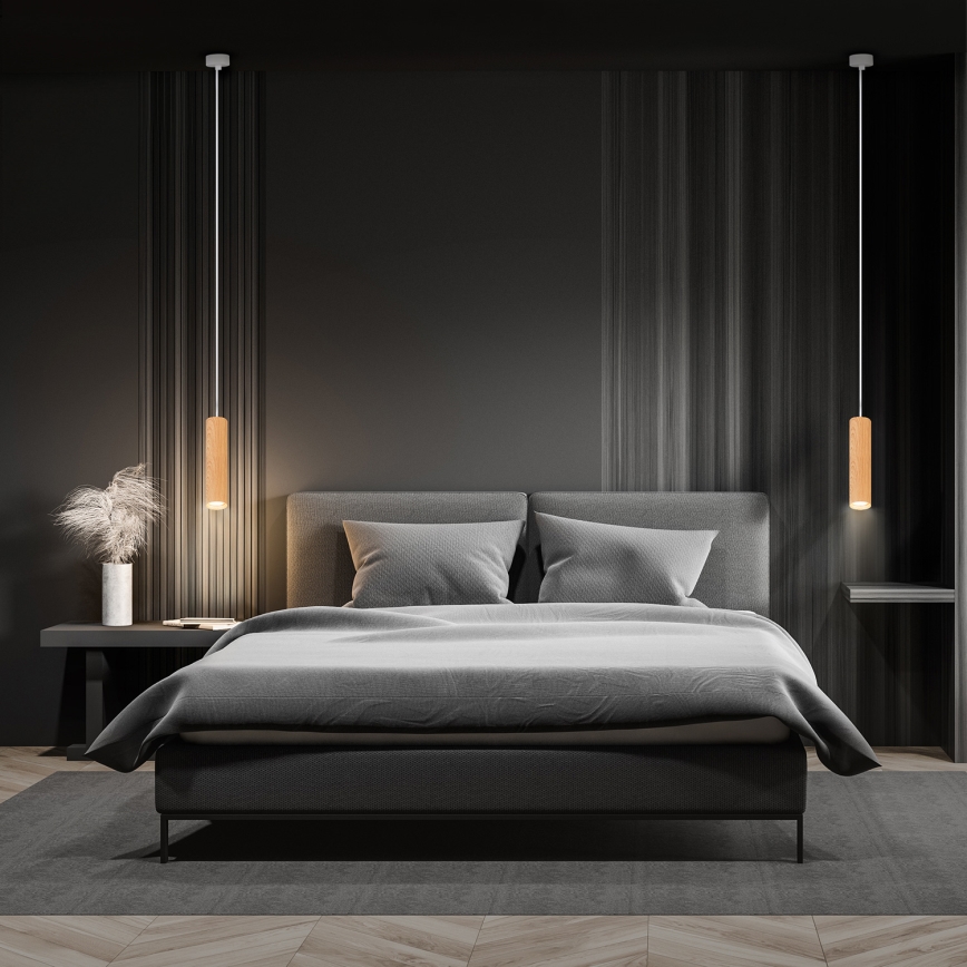 Brilagi - Luster na sajli SELE 1xGU10/30W/230V bela/braon