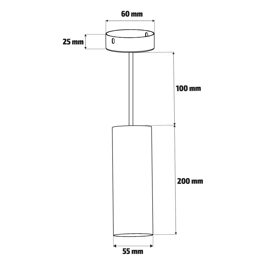 Brilagi - Luster na sajli SELE 1xGU10/30W/230V crno/zlatna