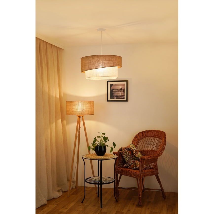 Brilagi - Luster na sajli SHINE 1xE27/15W/230V pr. 50 cm bež/kremasta
