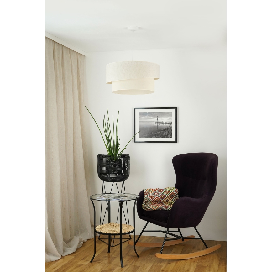 Brilagi - Luster na sajli SHINE 1xE27/15W/230V, prečnik 50 cm, krem