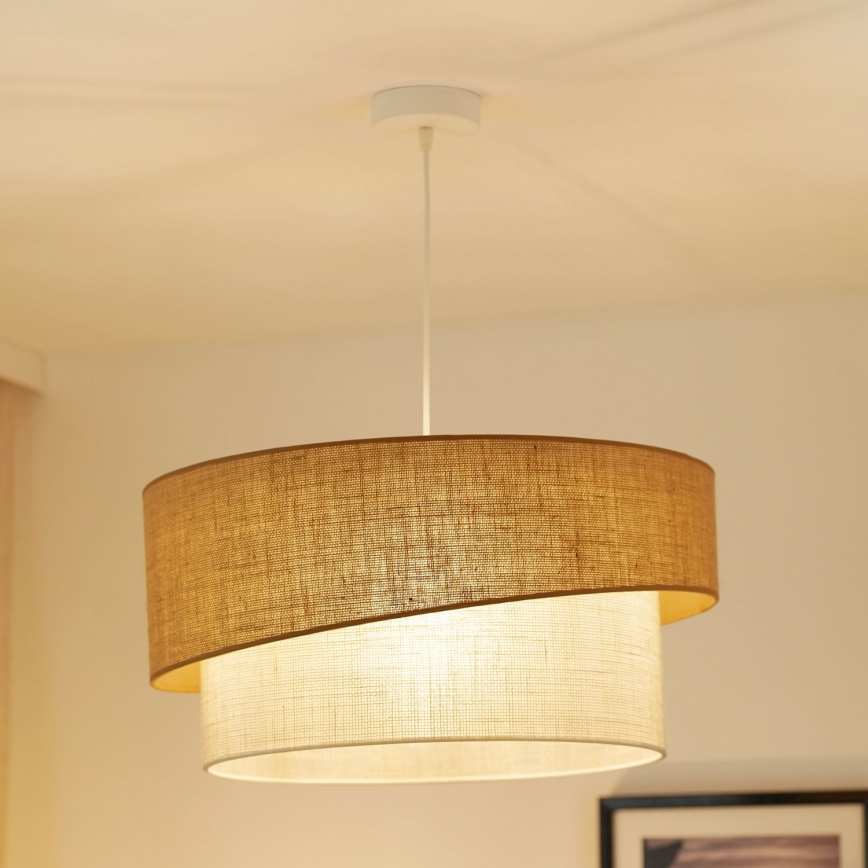 Brilagi - Luster na sajli SHINE 1xE27/15W/230V, Ø 50 cm, bež/krem