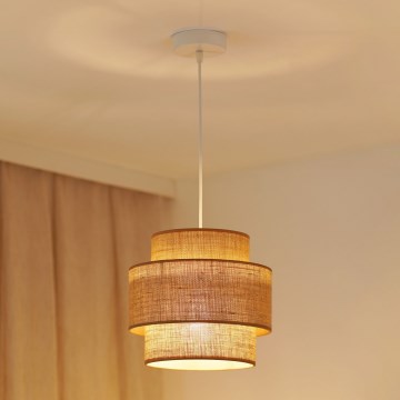 Brilagi - Luster na sajli SPACE YUTE 1xE27/15W/230V pr. 25 cm bež/bela