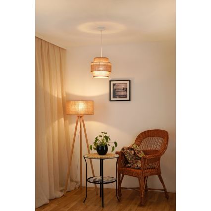 Brilagi - Luster na sajli SPACE YUTE 1xE27/15W/230V pr. 25 cm bež/bela