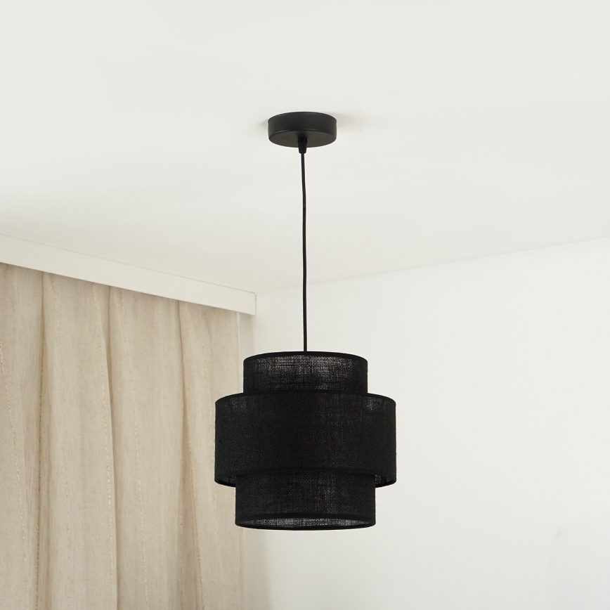 Brilagi - Luster na sajli SPACE YUTE 1xE27/15W/230V pr. 25 cm crno